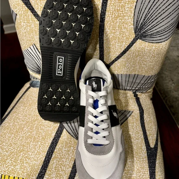 Polo Ralph Lauren Men's Train 89 Lace-Up Suede/Nylon Sneakers, Size 9.5 - Picture 10 of 11